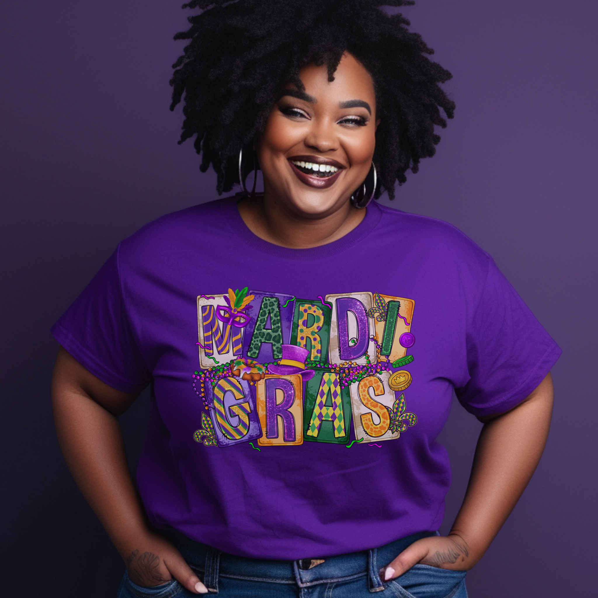 Purple Mardi Gras T-Shirt