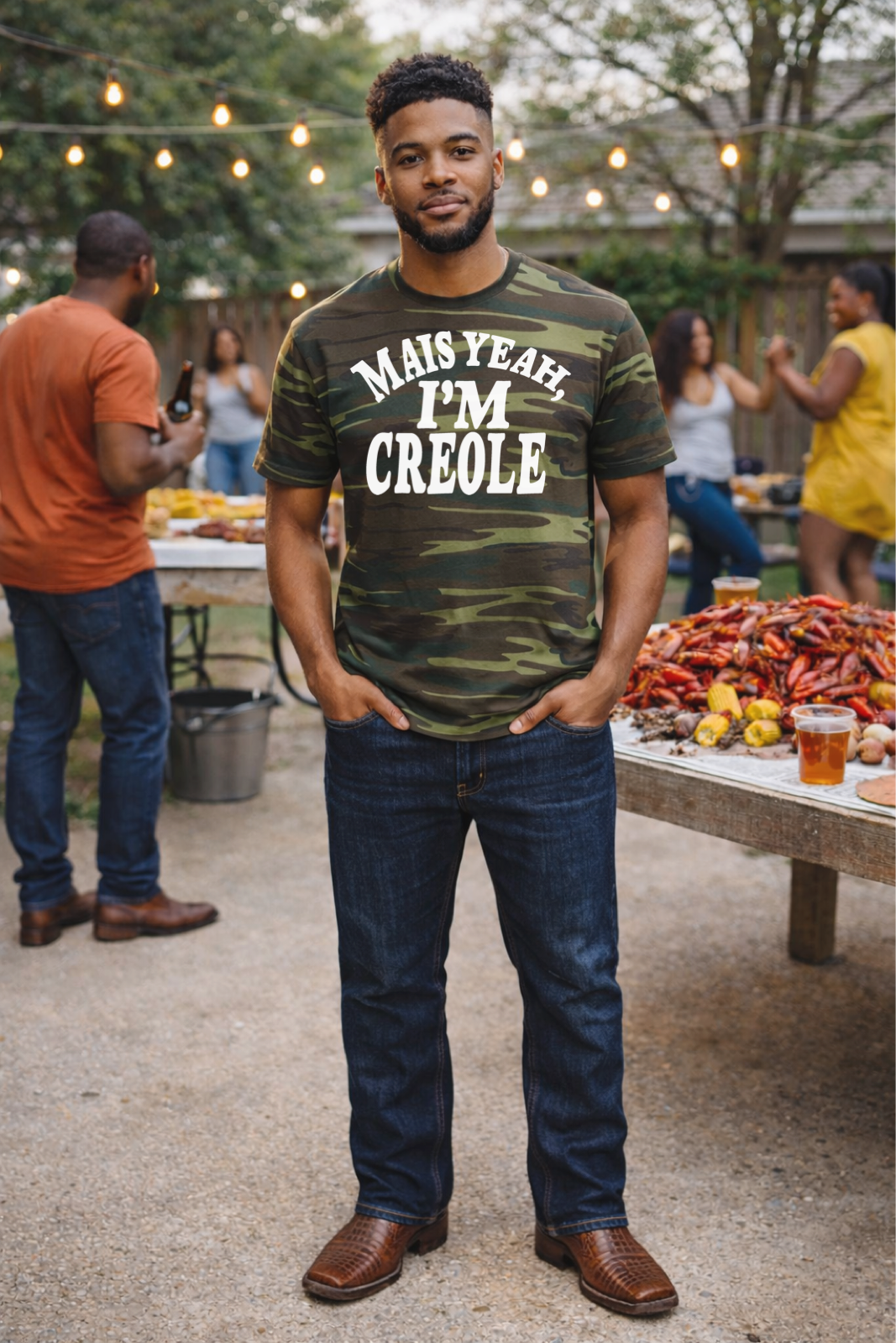MAIS YEAH, I’M CREOLE™ – Unisex Camo Tee