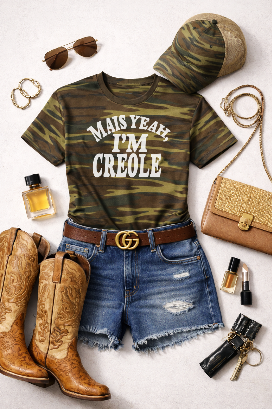 MAIS YEAH, I’M CREOLE™ – Unisex Camo Tee