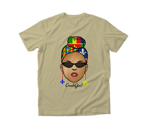 Creole Girl Head Wrap and Hues T-Shirt