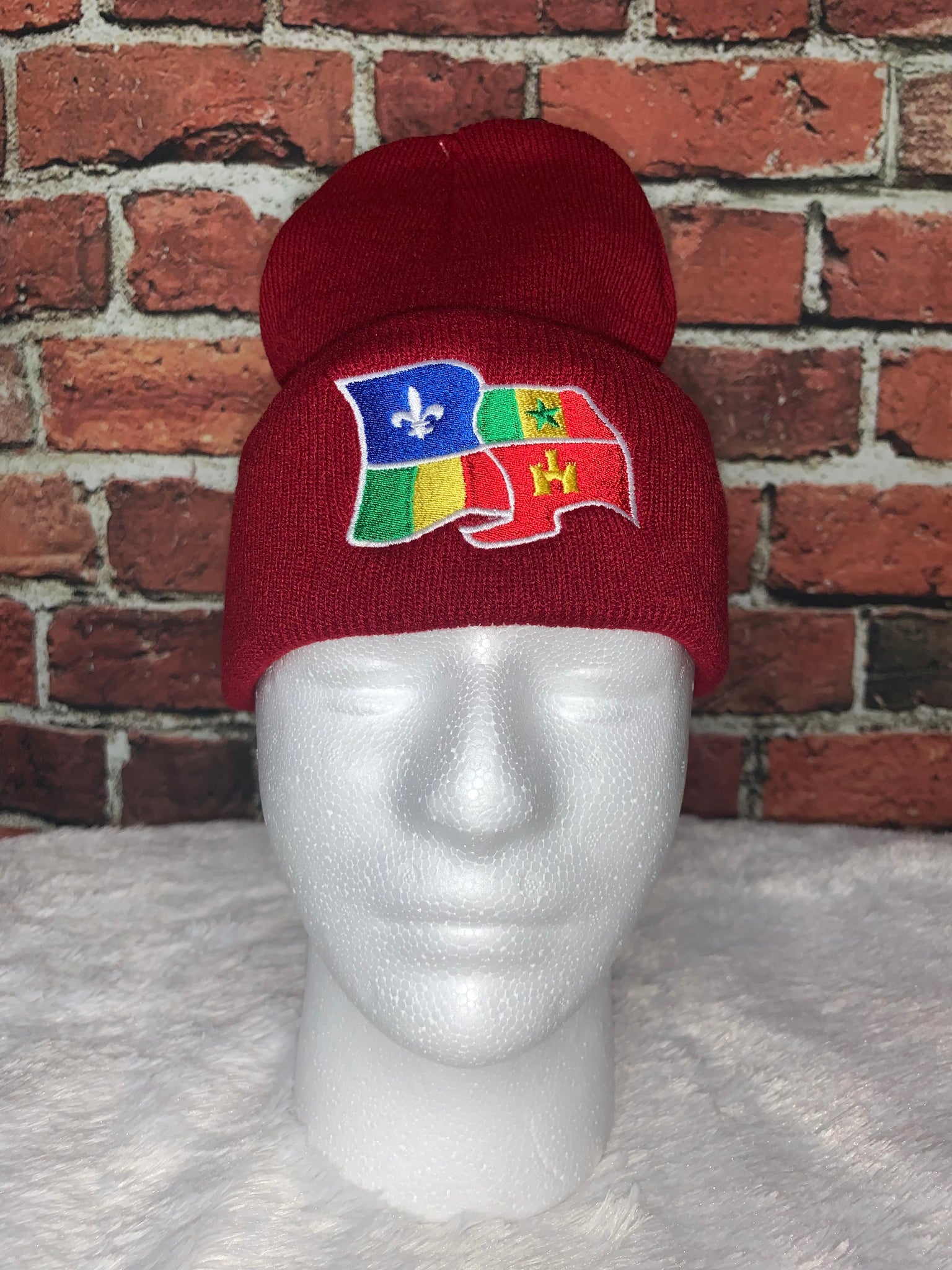 Creole Flag Stitch Beanies