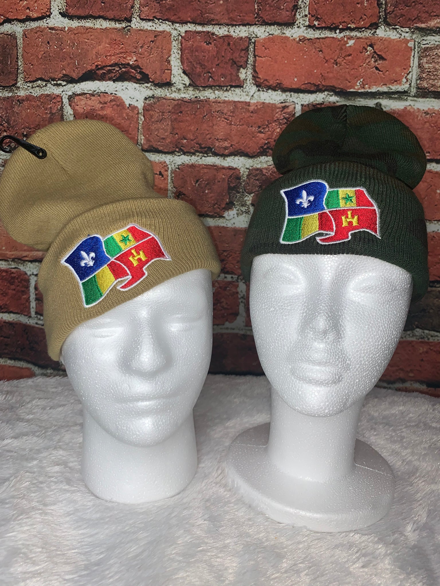 Creole Flag Stitch Beanies