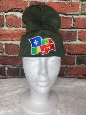 Creole Flag Stitch Beanies