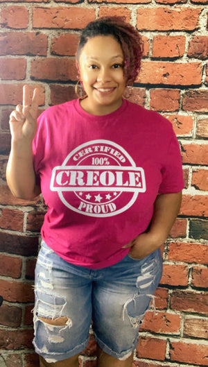 100% Creole Proud  T-Shirts (4 different colors)