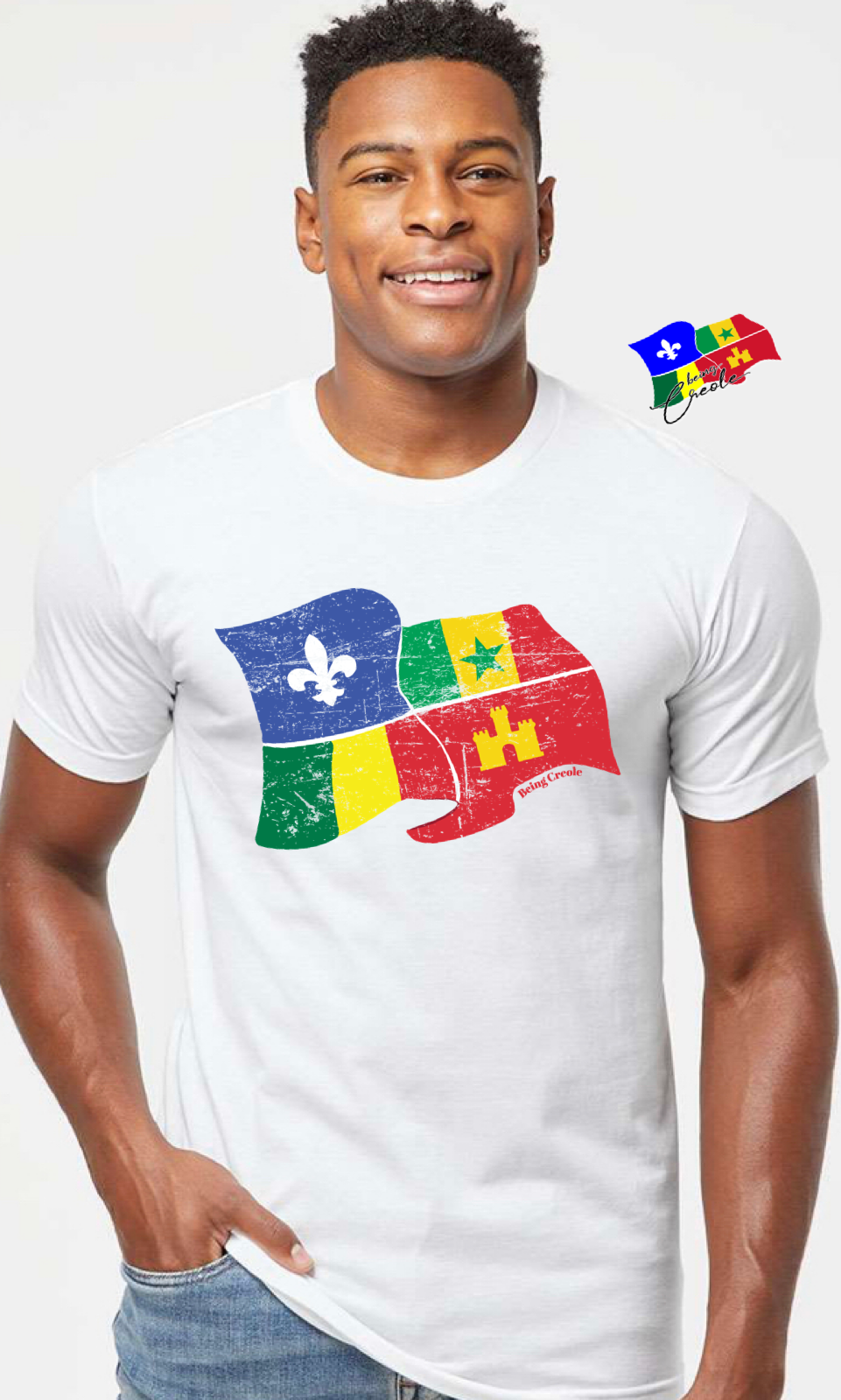 Distressed Creole Flag T-Shirt