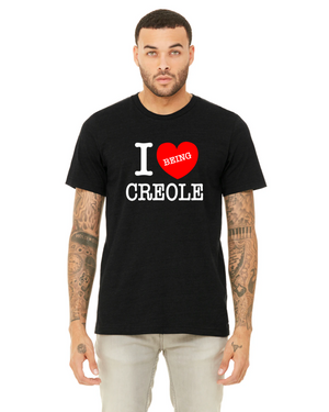 I Love being CREOLE Black Tee