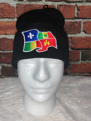 Creole Flag Stitch Beanies