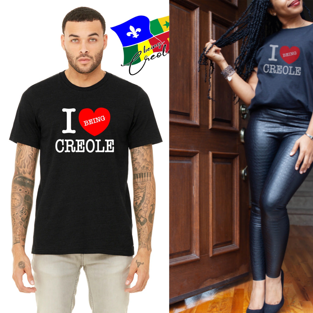 I Love being CREOLE Black Tee