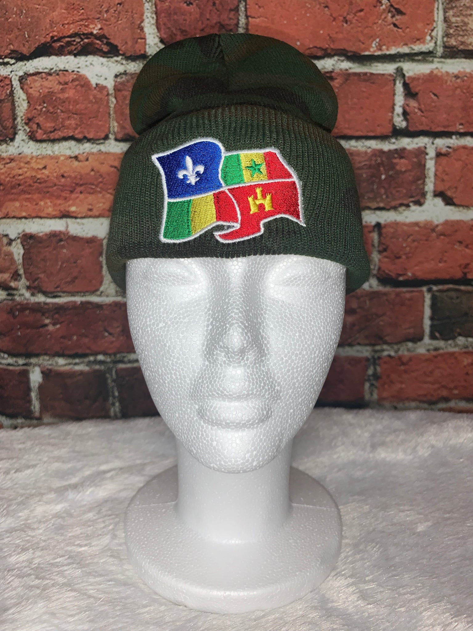 Creole Flag Stitch Beanies