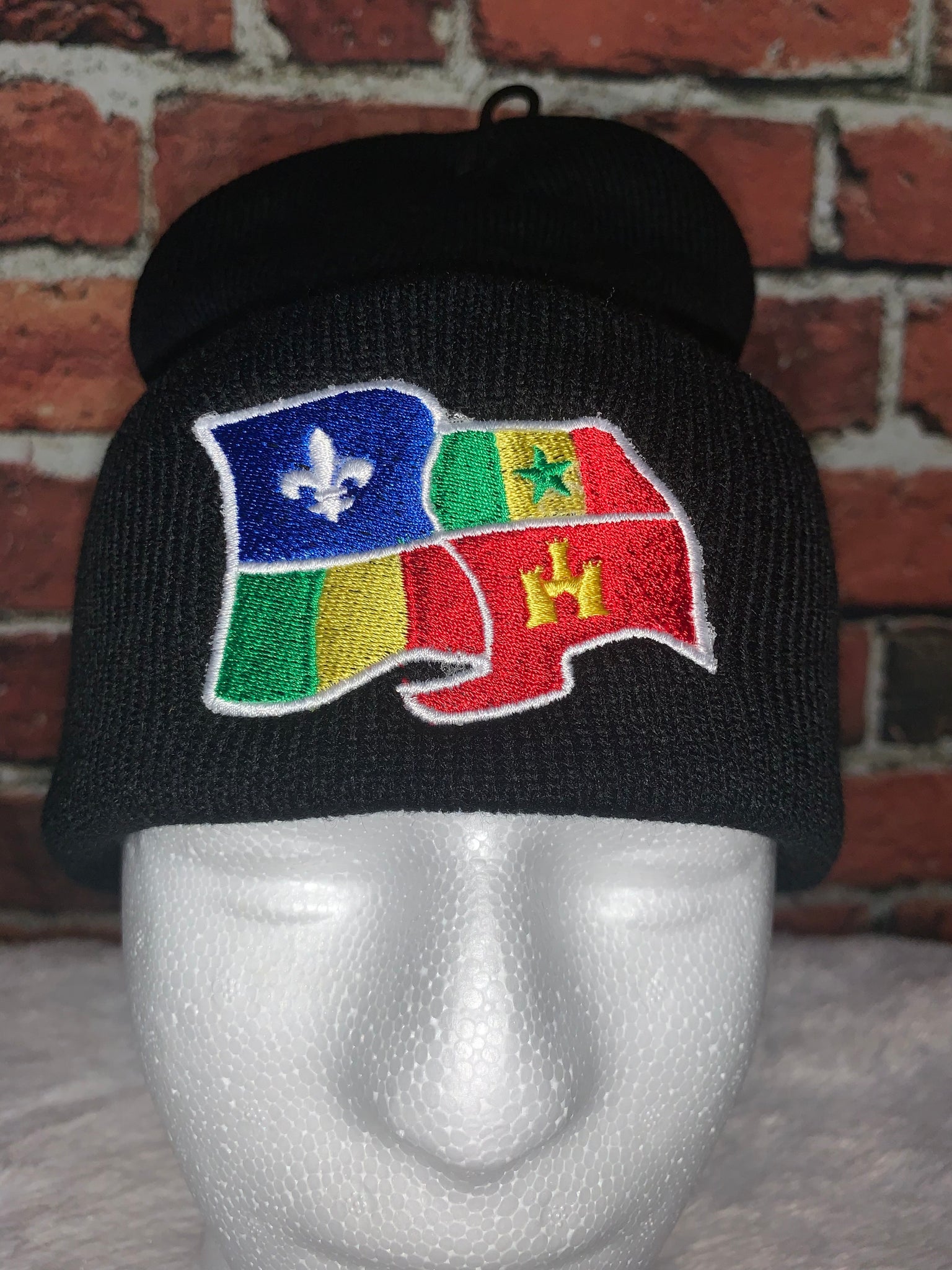 Creole Flag Stitch Beanies