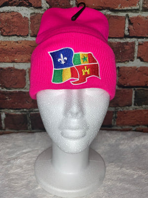 Creole Flag Stitch Beanies