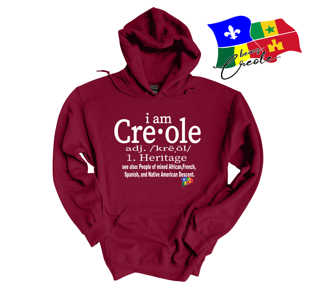 I am Creole Red Hoodie