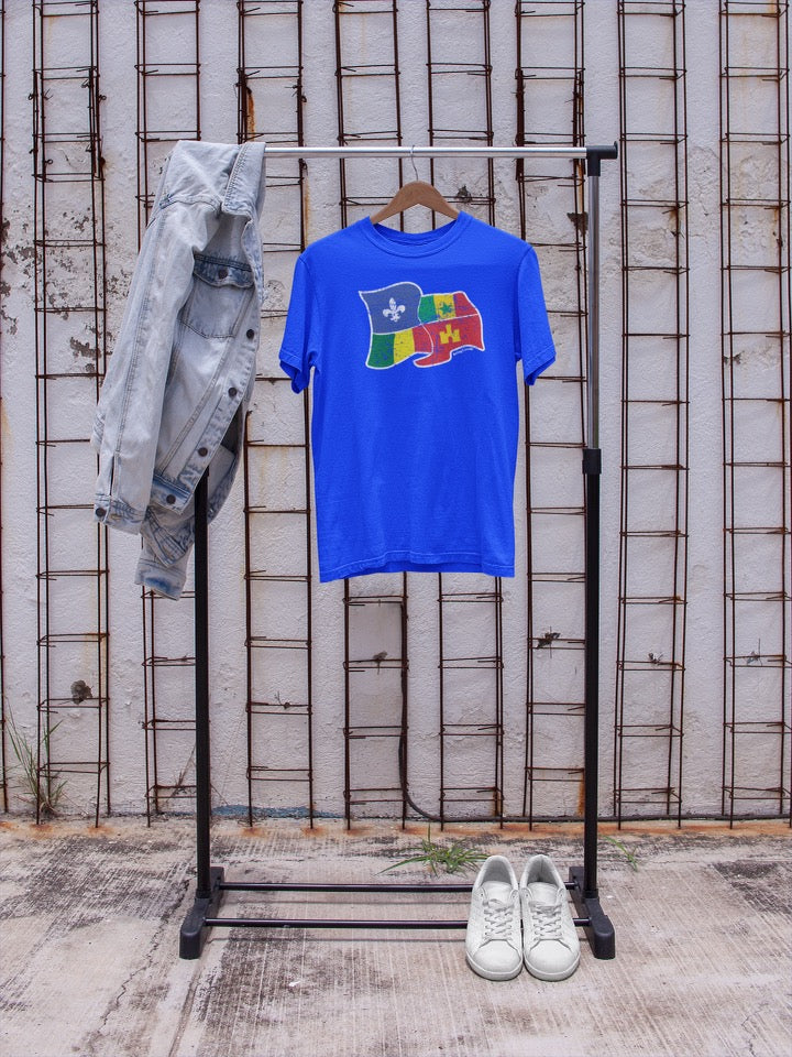 Creole Flag Distressed T-shirt